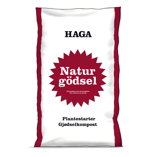 Hasselfors Haga Naturgödsel, 40 liter, 54st - Hel pall - Fri frakt